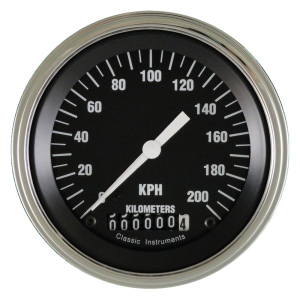 Classic Instruments® - Hot Rod Series 3-3/8" Speedometer, 200 KPH
