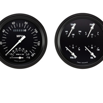 Classic Instruments® - Hot Rod Series 4-5/8" Speedtachular and Quad Gauge Set, 140 MPH, 8,000 RPM