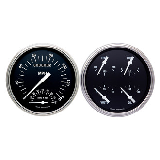 Classic Instruments® - Hot Rod Series 4-5/8" Speedtachular and Quad Gauge Set, 140 MPH, 8,000 RPM