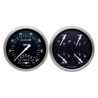 Classic Instruments® - Hot Rod Series Custom 2-Gauge Set, 140 MPH