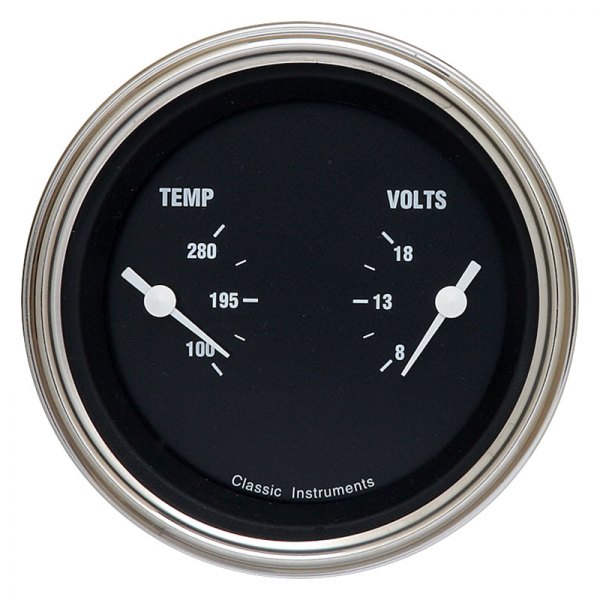 Classic Instruments® - Hot Rod Series 3-3/8" Temperature & Voltmeter Dual Gauge