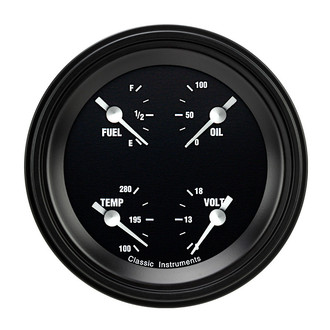 Classic Instruments® - Hot Rod Series 3-3/8" Quad Gauge, 240-33, 8-18 V
