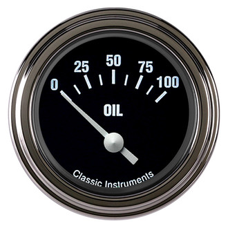 Classic Instruments® - Hot Rod Series 2-1/8" Oil Pressure Gauge, 100 psi