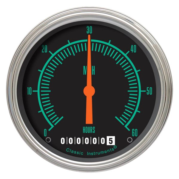 Classic Instruments® - G-Stock Series 3-3/8" Low Speed Speedometer, 60 MPH