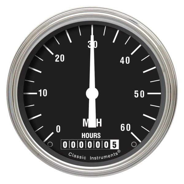 Classic Instruments® - Hot Rod Series 3-3/8" Low Speed Speedometer, 60 MPH