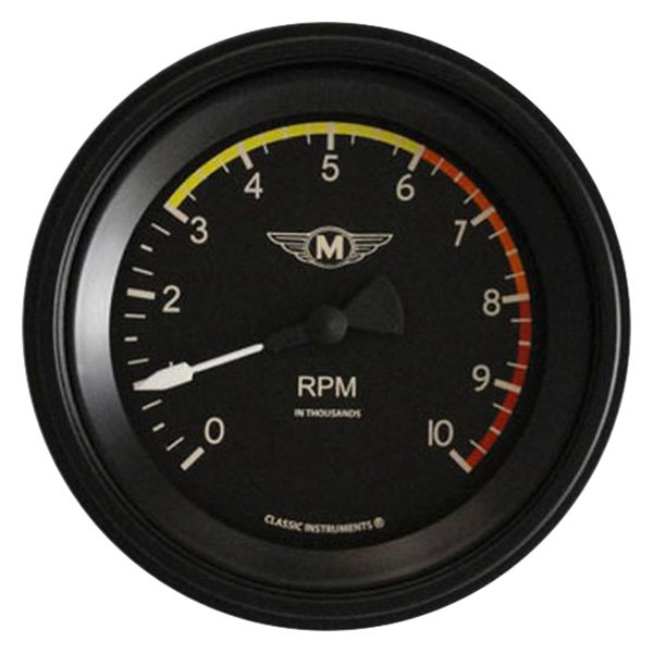 Classic Instruments® - Moal Bomber Series 3-3/8" Tachometer, 10,000 RPM