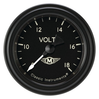 Classic Instruments® - Moal Bomber Series 2-1/8" Voltmeter, 8-18 V