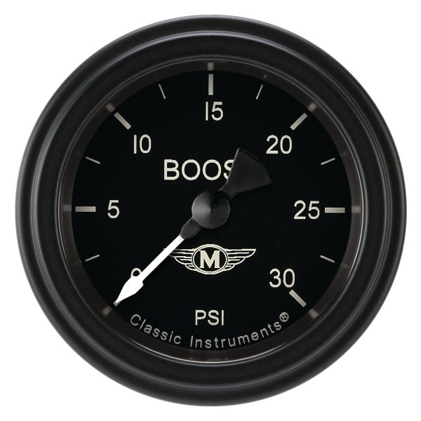 Classic Instruments® - Moal Bomber Series 2-1/8" Boost Gauge, 30 psi
