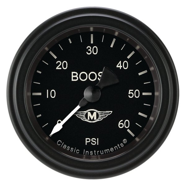 Classic Instruments® - Moal Bomber Series 2-1/8" Boost Gauge, 60 psi