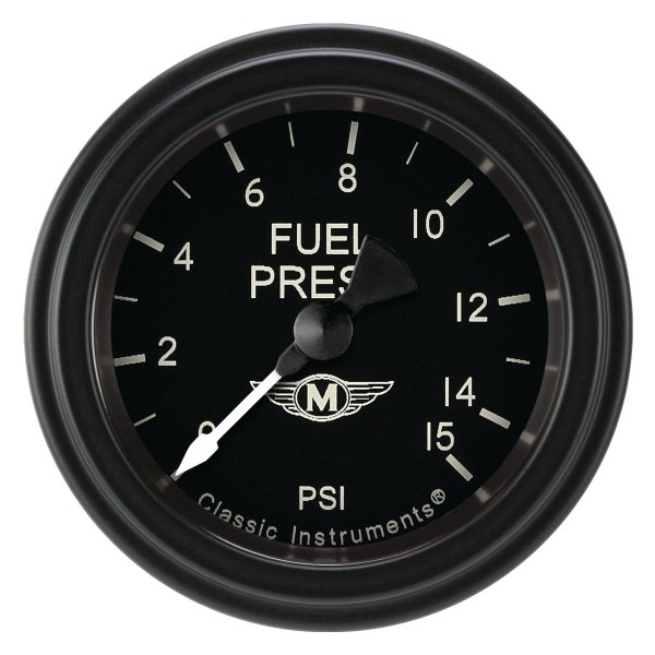 Classic Instruments® - Moal Bomber Series 2-1/8" Fuel Pressure Gauge, 15 psi
