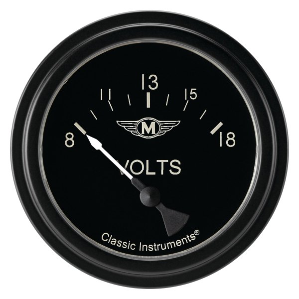 Classic Instruments® - Moal Bomber Series 2-5/8" Voltmeter, 8-18 V