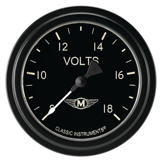 Classic Instruments® - Moal Bomber Series 2-5/8" Voltmeter, 8-18 V