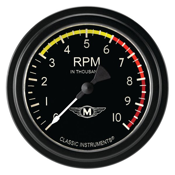 Classic Instruments® - Moal Bomber Series 2-5/8" Tachometer, 8,000 RPM