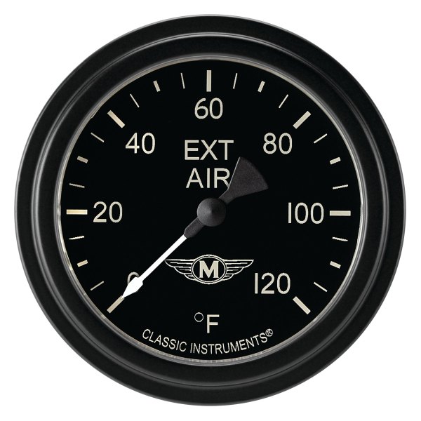 Classic Instruments® - Moal Bomber Series 2-5/8" Air Temperature Gauge, 120 F