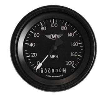 Classic Instruments® - Moal Bomber Series 3-3/8" Speedometer, 200 MPH