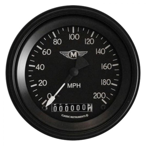 Classic Instruments® - Moal Bomber Series 3-3/8" Speedometer, 200 MPH
