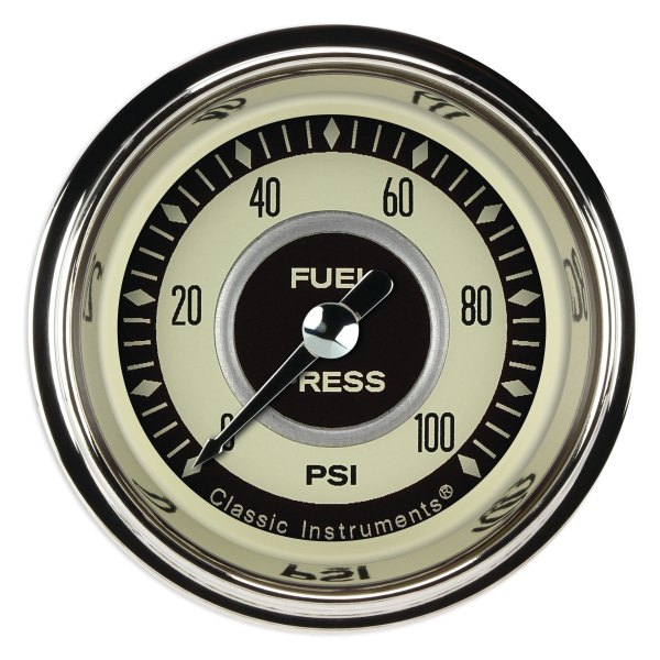 Classic Instruments® - Nostalgia VT Series 2-1/8" Fuel Pressure Gauge, 100 psi