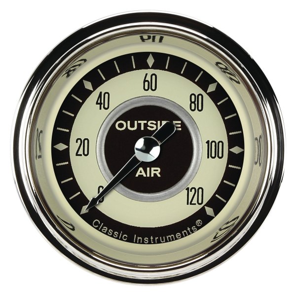 Classic Instruments® - Nostalgia VT Series 2-1/8" Air Temperature Gauge, 120 F