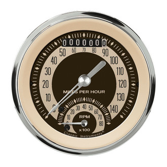 Classic Instruments® - Nostalgia VT Series Speedtachular, 140 MPH, 8,000 RPM