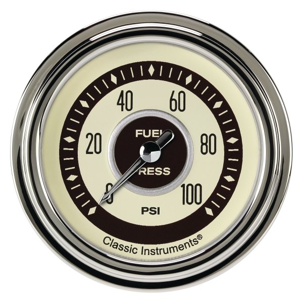 Classic Instruments® - Nostalgia VT Series 2-5/8" Fuel Pressure Gauge, 100 psi