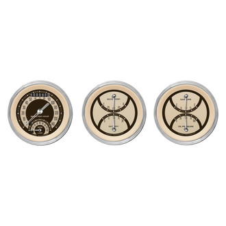 Classic Instruments® - Nostalgia VT Series 3-3/8" Custom 3-Gauge Set