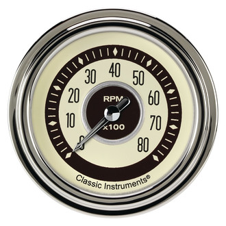 Classic Instruments® - Nostalgia VT Series 2-5/8" Tachometer, 10,000 RPM