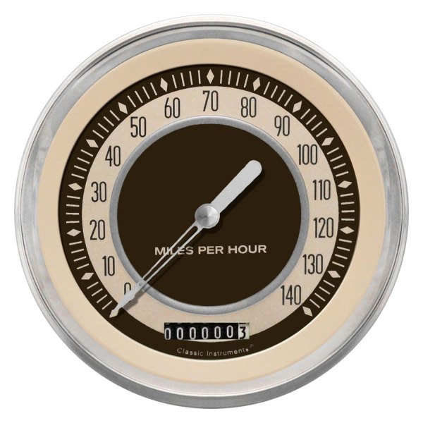 Classic Instruments® - Nostalgia VT Series 4-5/8" Speedometer, 140 MPH
