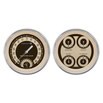 Classic Instruments® - Nostalgia VT Series Custom 2-Gauge Set, 140 MPH