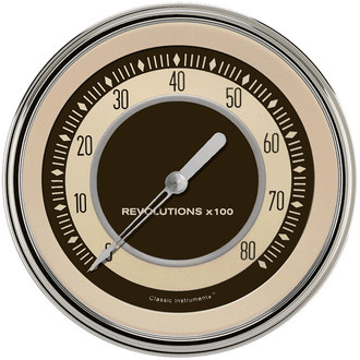 Classic Instruments® - Nostalgia VT Series 4-5/8" Tachometer, 8,000 RPM