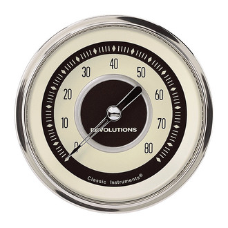 Classic Instruments® - Nostalgia VT Series 3-3/8" Tachometer, 8,000 RPM