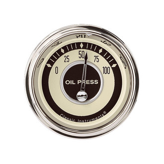 Classic Instruments® - Nostalgia VT Series Oil Pressure Gauge, 100 psi