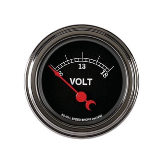 Classic Instruments® - SO-CAL Series 2-1/8" Voltmeter, 8-18 V