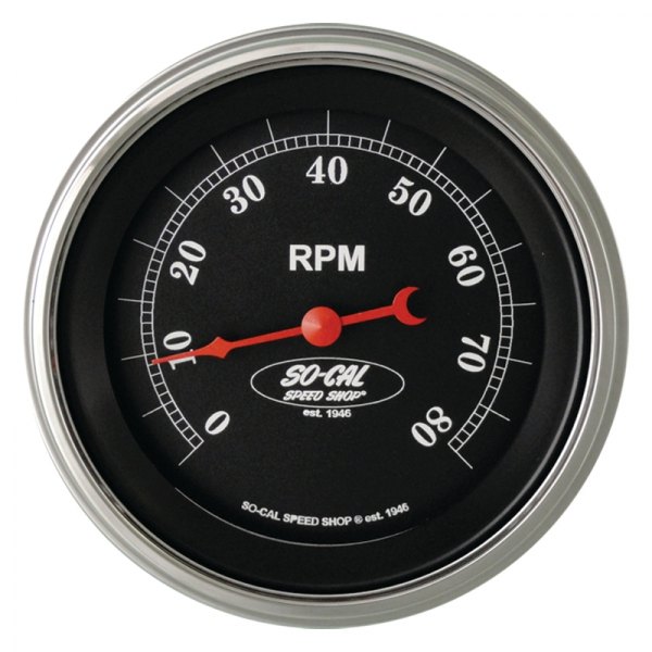 Classic Instruments® - SO-CAL Series 3-3/8" Tachometer, 8,000 RPM