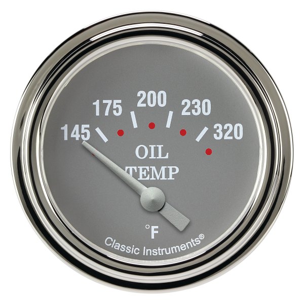 Classic Instruments® - Silver Gray Series 2-5/8" Oil Temperature Gauge