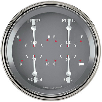 Classic Instruments® - SG Series 4-5/8" Quad Gauge, 0-30, 8-18 V