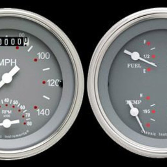 Classic Instruments® - SG Series 3-3/8" Speedtachular and Quad Gauge Set, 140 MPH, 8,000 RPM