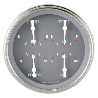 Classic Instruments® - SG Series 4-5/8" Quad Gauge, 240-33, 8-18 V