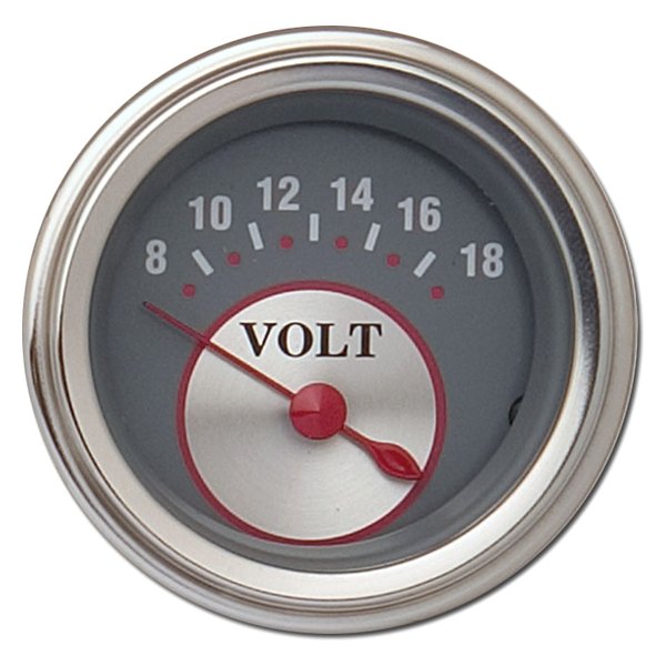 Classic Instruments® - Silver Series 2-1/8" Voltmeter, 8-18 V