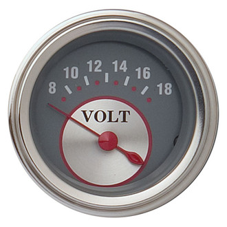 Classic Instruments® - Silver Series 2-1/8" Voltmeter, 8-18 V