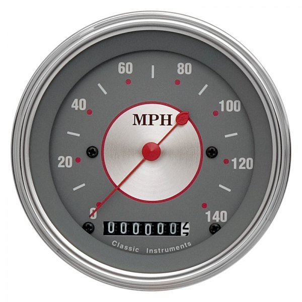 Classic Instruments® - Silver Series 3-3/8" Speedometer, 140 MPH