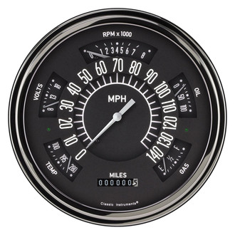 Classic Instruments® - 6-in-1 Gauge, 140 MPH, 8,000 RPM