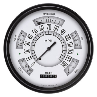 Classic Instruments® - 6-in-1 Gauge, 140 MPH, 8,000 RPM