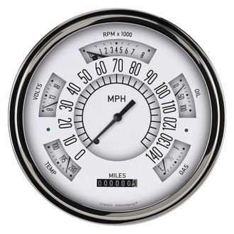 Classic Instruments® - 6-in-1 Gauge, 140 MPH, 8,000 RPM