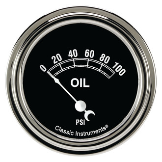 Classic Instruments® - Traditional Series Oil Pressure Gauge, 100 psi
