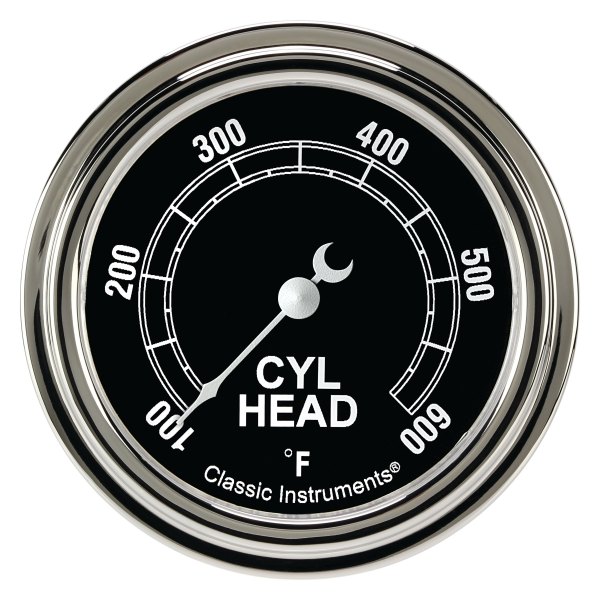 Classic Instruments® - Traditional Series 2-5/8" Cylinder Head Temperature Gauge, 100-600 F