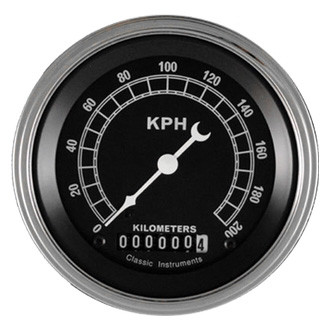 Classic Instruments® - Traditional Series 3-3/8" Speedometer, 200 KPH