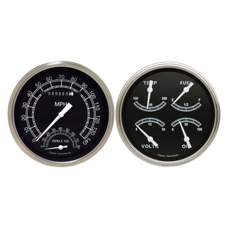 Classic Instruments® - Traditional Series 4-5/8" Speedtachular and Quad Gauge Set, 140 MPH, 8,000 RPM