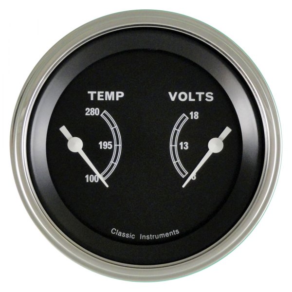 Classic Instruments® - Traditional Series 3-3/8" Temperature & Voltmeter Dual Gauge