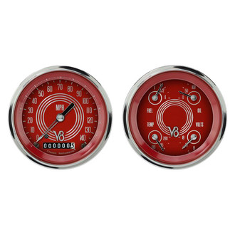 Classic Instruments® - V8 Steelie Series Custom 2-Gauge Set, 140 MPH