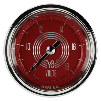 Classic Instruments® - V8 Steelie Series 2-1/8" Voltmeter, 8-18 V